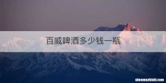 百威啤酒多少钱一瓶