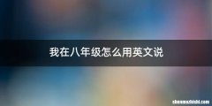 我在八年级怎么用英文说