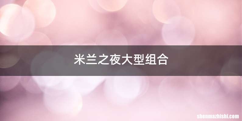 米兰之夜大型组合