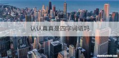 认认真真是四字词语吗