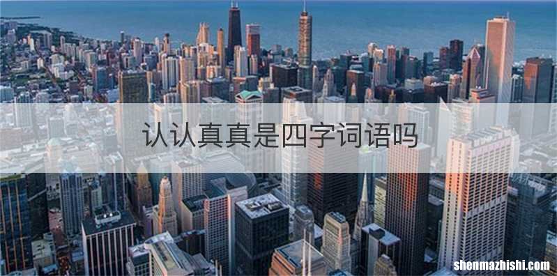 认认真真是四字词语吗