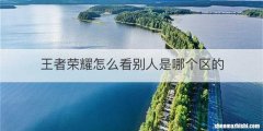 王者荣耀怎么看别人是哪个区的
