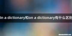 In a dictionary和on a dictionary有什么区别