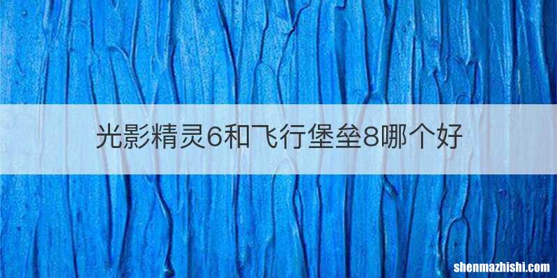 光影精灵6和飞行堡垒8哪个好