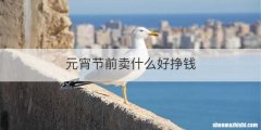 元宵节前卖什么好挣钱