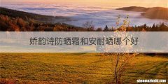 娇韵诗防晒霜和安耐晒哪个好
