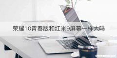 荣耀10青春版和红米9屏幕一样大吗