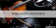 荣耀pro16可以加内存条吗
