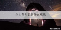 华为条形码是什么意思