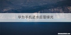 华为手机进水后冒绿光