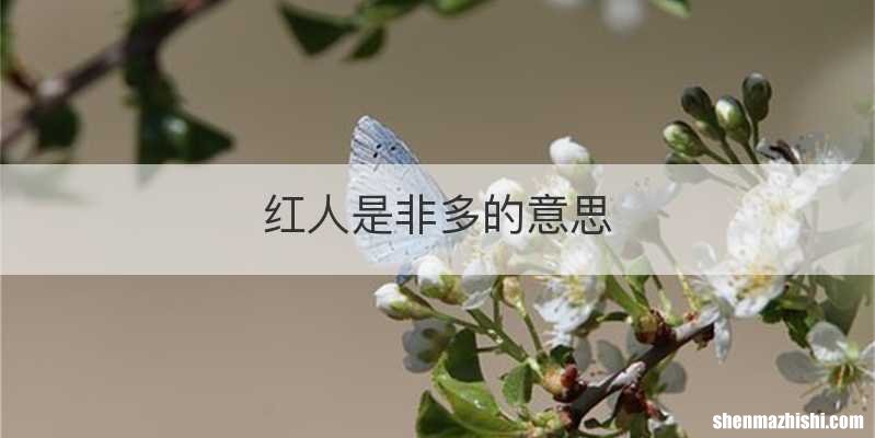 红人是非多的意思