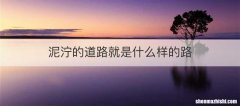 泥泞的道路就是什么样的路