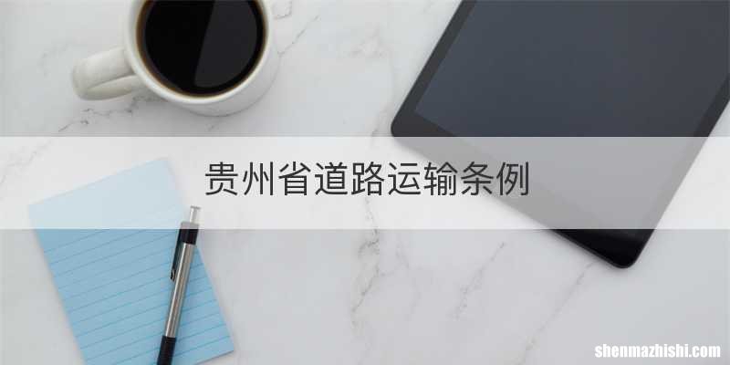 贵州省道路运输条例