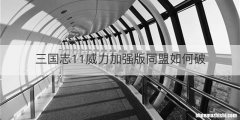 三国志11威力加强版同盟如何破