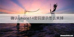确认iphone14密码提示怎么关掉