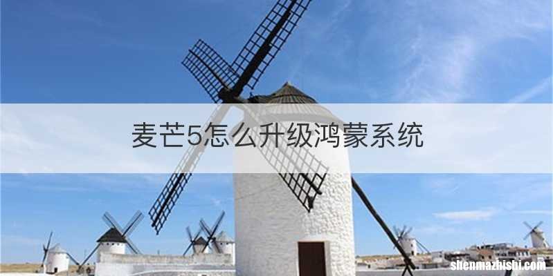 麦芒5怎么升级鸿蒙系统