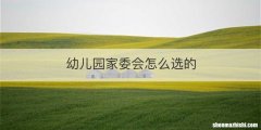 幼儿园家委会怎么选的