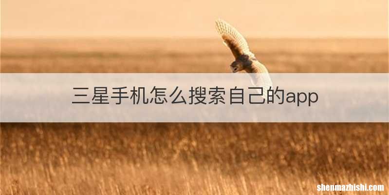 三星手机怎么搜索自己的app