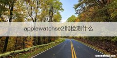 applewatchse2能检测什么