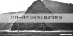 科目一预约排号怎么确定被挤掉