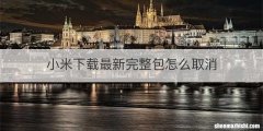 小米下载最新完整包怎么取消