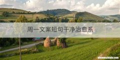 周一文案短句干净治愈系