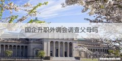 国企升职外调会调查父母吗