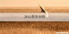 冰山是淡水吗