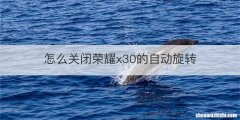 怎么关闭荣耀x30的自动旋转
