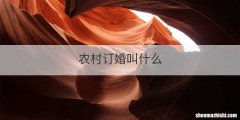 农村订婚叫什么
