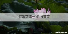 订婚菜谱一桌14道菜