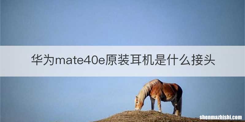 华为mate40e原装耳机是什么接头
