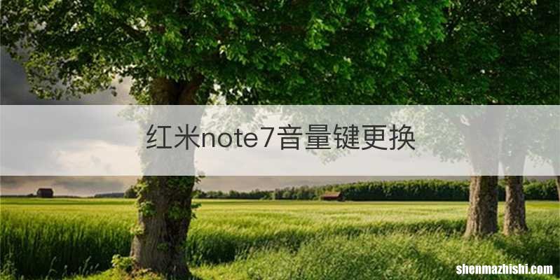 红米note7音量键更换