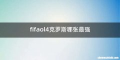 fifaol4克罗斯哪张最强