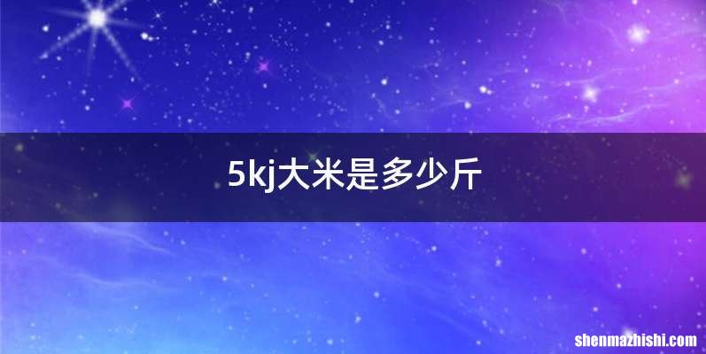 5kj大米是多少斤