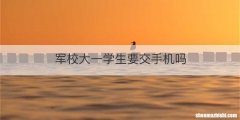 军校大一学生要交手机吗
