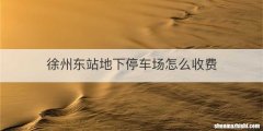 徐州东站地下停车场怎么收费