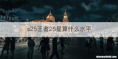 s25王者25星算什么水平