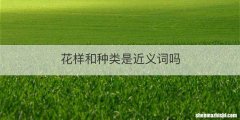 花样和种类是近义词吗