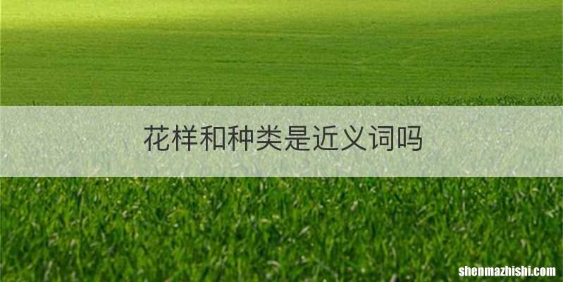 花样和种类是近义词吗