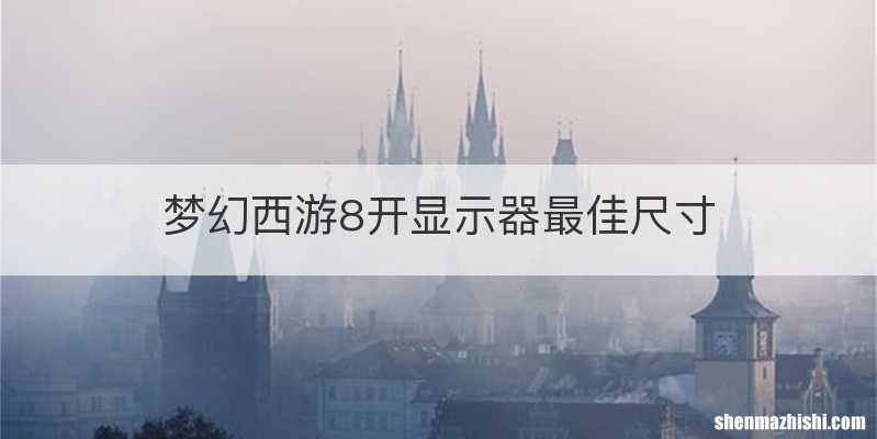 梦幻西游8开显示器最佳尺寸