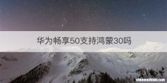 华为畅享50支持鸿蒙30吗