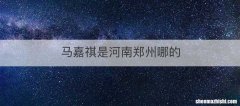 马嘉祺是河南郑州哪的