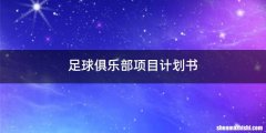 足球俱乐部项目计划书