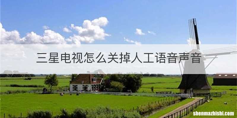 三星电视怎么关掉人工语音声音