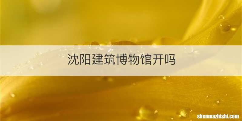 沈阳建筑博物馆开吗