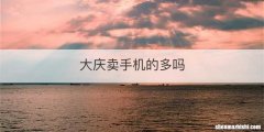 大庆卖手机的多吗