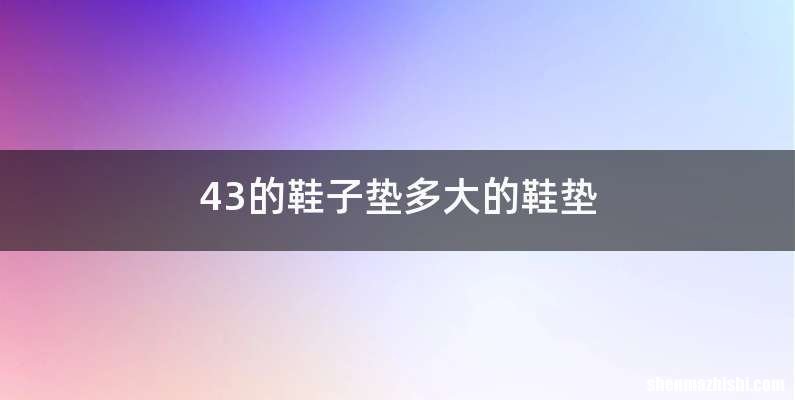 43的鞋子垫多大的鞋垫