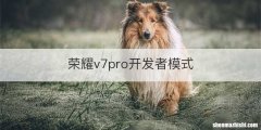 荣耀v7pro开发者模式