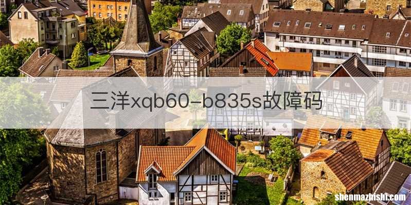 三洋xqb60-b835s故障码
